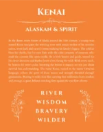 Kenai personalized wall art with the story of your name in orange