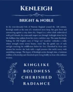 Kenleigh personalized wall art with the story of your name in deep blue
