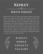 Kenley personalized wall art with the story of your name in gray