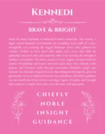 Kennedi personalized name meaning print in pink
