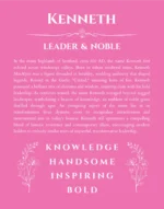 Kenneth custom name meaning print in pink