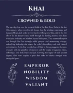 Khai name origin print with meaning and traits in navy blue