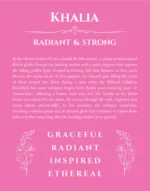 Khalia name meaning wall art by Get Your Story in pink
