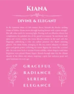 Kiana custom name meaning print in pink