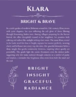 Klara name meaning wall art by Get Your Story in purple