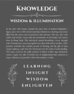 Knowledge personalized name art with origin story in gray