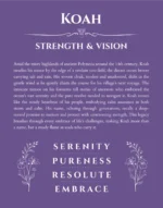 Koah personalized name meaning print in purple