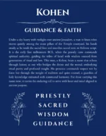 Kohen name origin print with meaning and traits in deep blue