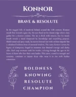 Konnor name meaning wall art by Get Your Story in purple