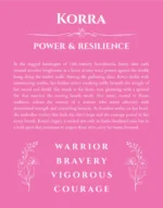 Korra custom name meaning print in pink