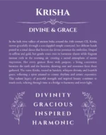 Krisha personalized name meaning print in purple