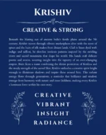 Krishiv personalized wall art with the story of your name in deep blue