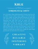 Krue custom name print for wall display in blue