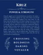Kruz name meaning gift print in deep blue
