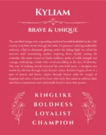 Kyliam custom name meaning print in red