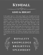 Kyndall custom name meaning print in gray