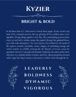 Kyzier name meaning gift print in deep blue