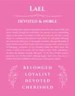 Lael name meaning gift print in pink