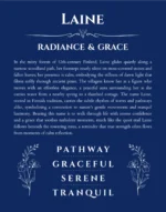 Laine name meaning wall art by Get Your Story in deep blue
