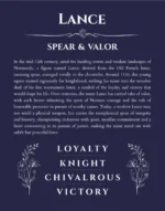 Lance personalized name meaning print in navy blue
