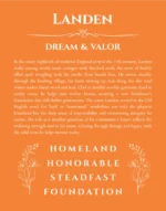 Landen personalized wall art with the story of your name in orange