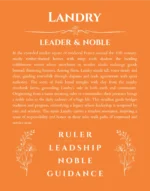 Landry name meaning gift print in orange