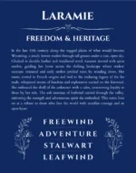 Laramie custom name print for wall display in deep blue