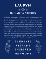 Lauryn custom name meaning print in deep blue