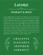 Laynee name meaning wall art by Get Your Story in dark green