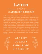 Layton custom name art showing meaning and origin in orange