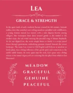 Lea custom name meaning print in red