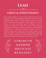 Leah name meaning wall art by Get Your Story in red