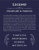 Legend personalized name meaning print in navy blue