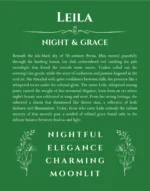 Leila personalized name meaning print in dark green
