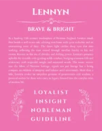 Lennyn custom name print for wall display in pink