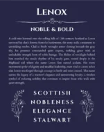 Lenox name origin print with meaning and traits in navy blue