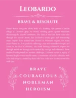 Leobardo custom name print for wall display in pink
