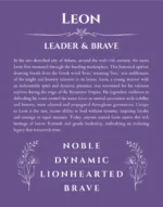 Leon custom name print for wall display in purple