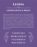 Leona custom name meaning print in purple