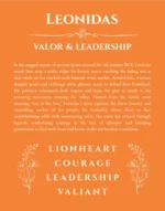 Leonidas name meaning gift print in orange