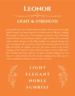Leonor personalized name meaning print in orange