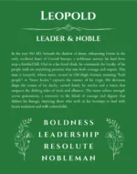 Leopold name meaning gift print in dark green
