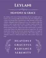 Leylani personalized name art with origin story in purple