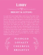 Libby name meaning gift print in pink