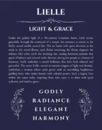 Lielle personalized wall art with the story of your name in navy blue