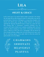 Lila custom name meaning print in blue