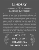 Lindsay name meaning gift print in gray
