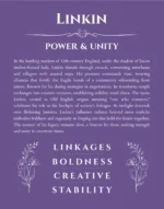 Linkin personalized name art with origin story in purple