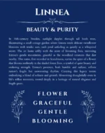 Linnea custom name print for wall display in deep blue