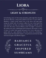 Liora custom name meaning print in navy blue